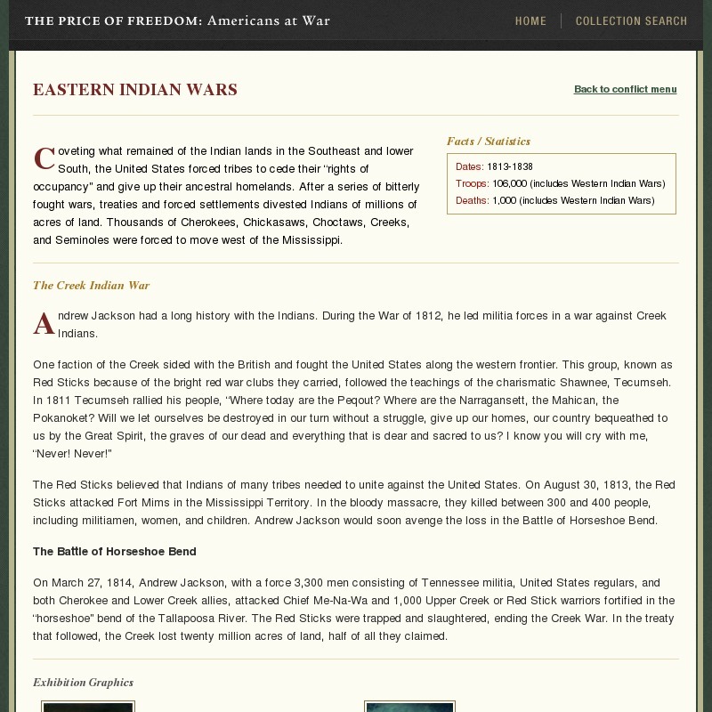 Eastern Indian Wars Website