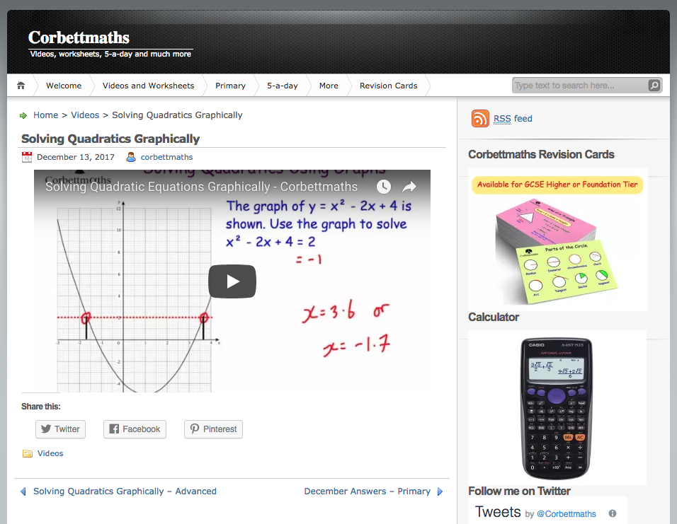 Solving Quadratics Graphically Instructional Video