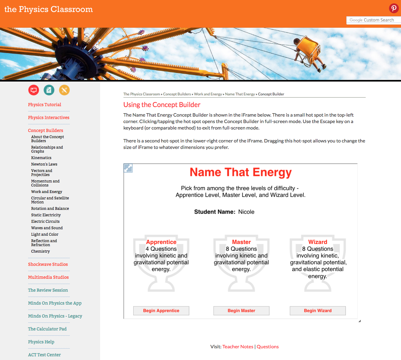 Name That Energy Interactive