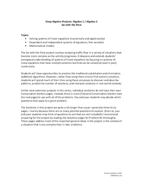 Go with the Flow Activity