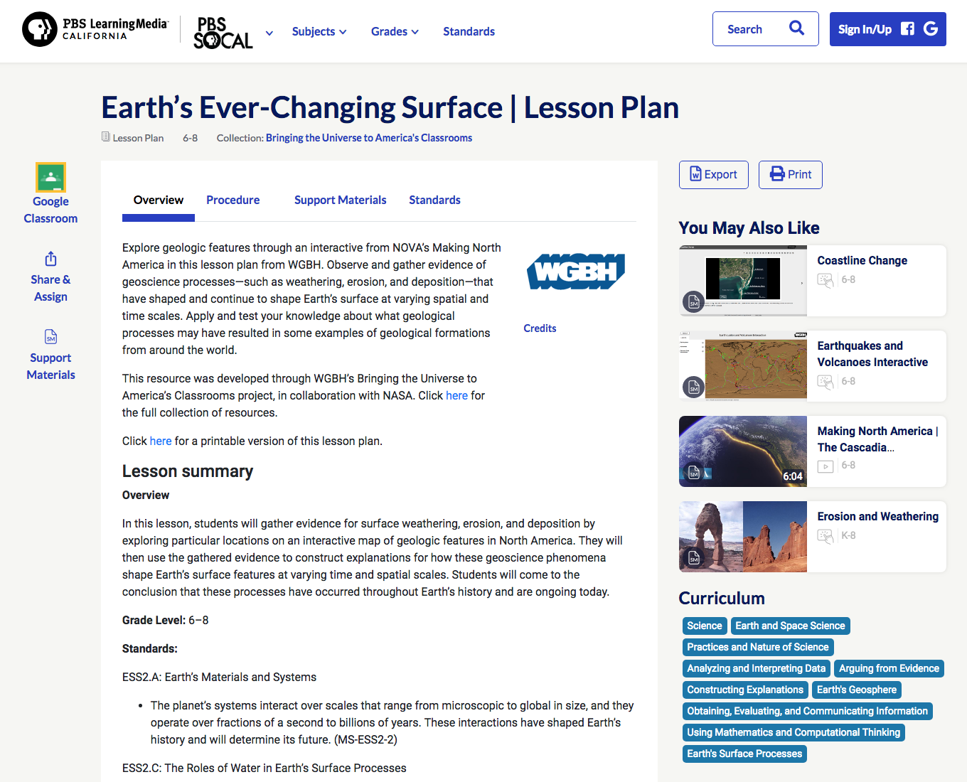 Earth’s Ever-Changing Surface Lesson Plan