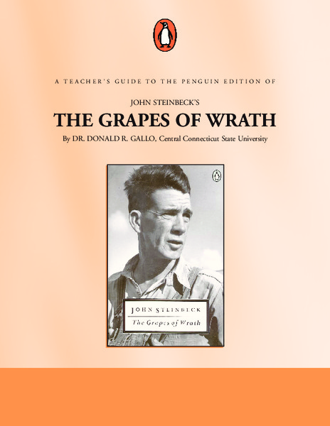 A Teacher’s Guide to the Penguin Edition of John Steinbeck’s The Grapes of Wrath Study Guide