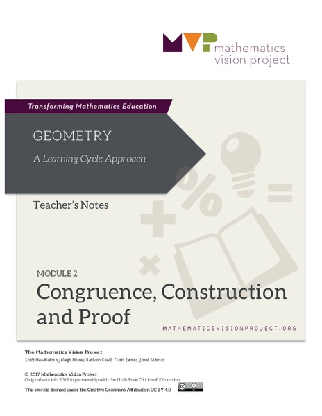 Module 2: Congruence, Construction and Proof Unit Plan