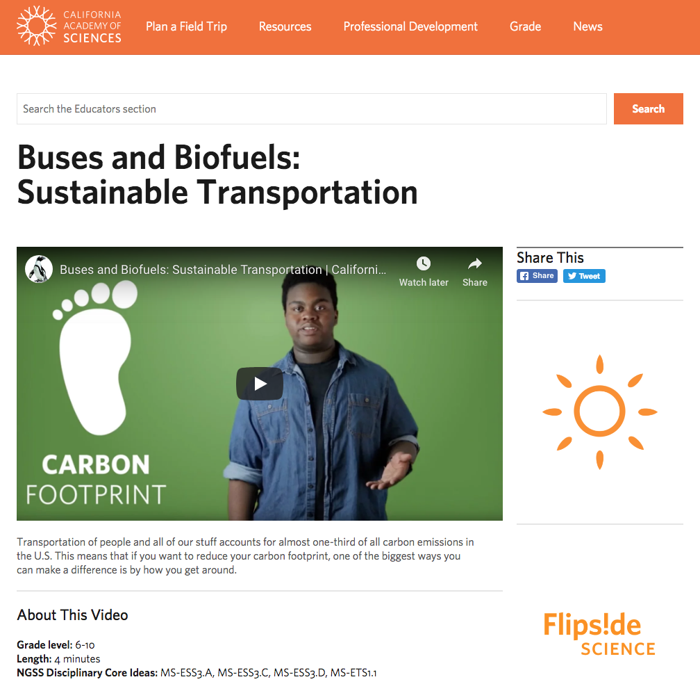 Buses and Biofuels: Sustainable Transportation Instructional Video