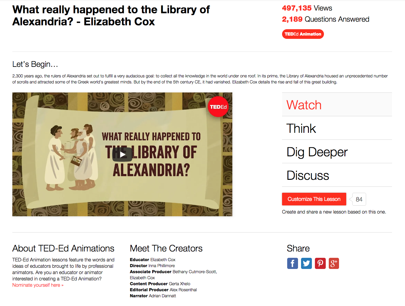 What Really Happened to the Library of Alexandria? Instructional Video