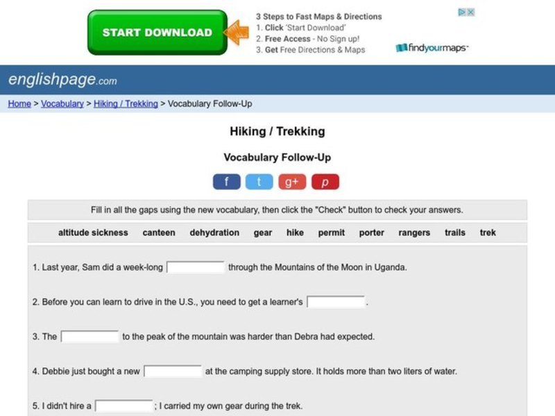 Hiking / Trekking Interactive