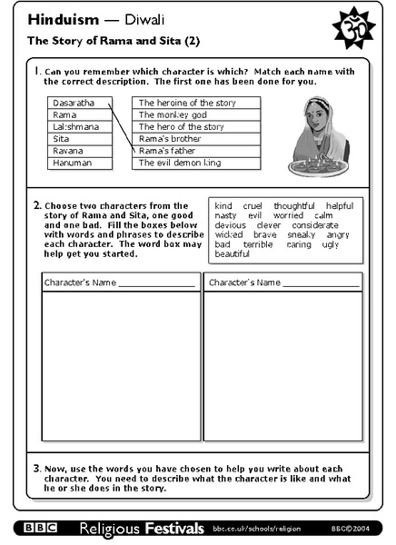 Hinduism--Diwali Worksheet