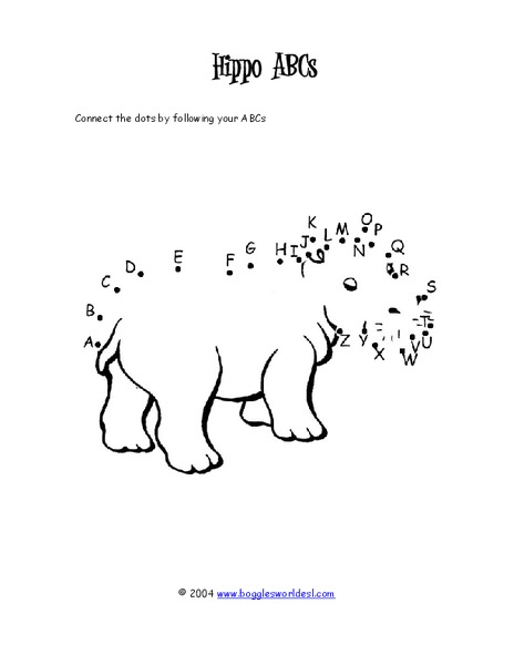 Hippo ABC's Worksheet