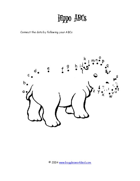 Hippo ABC's Worksheet
