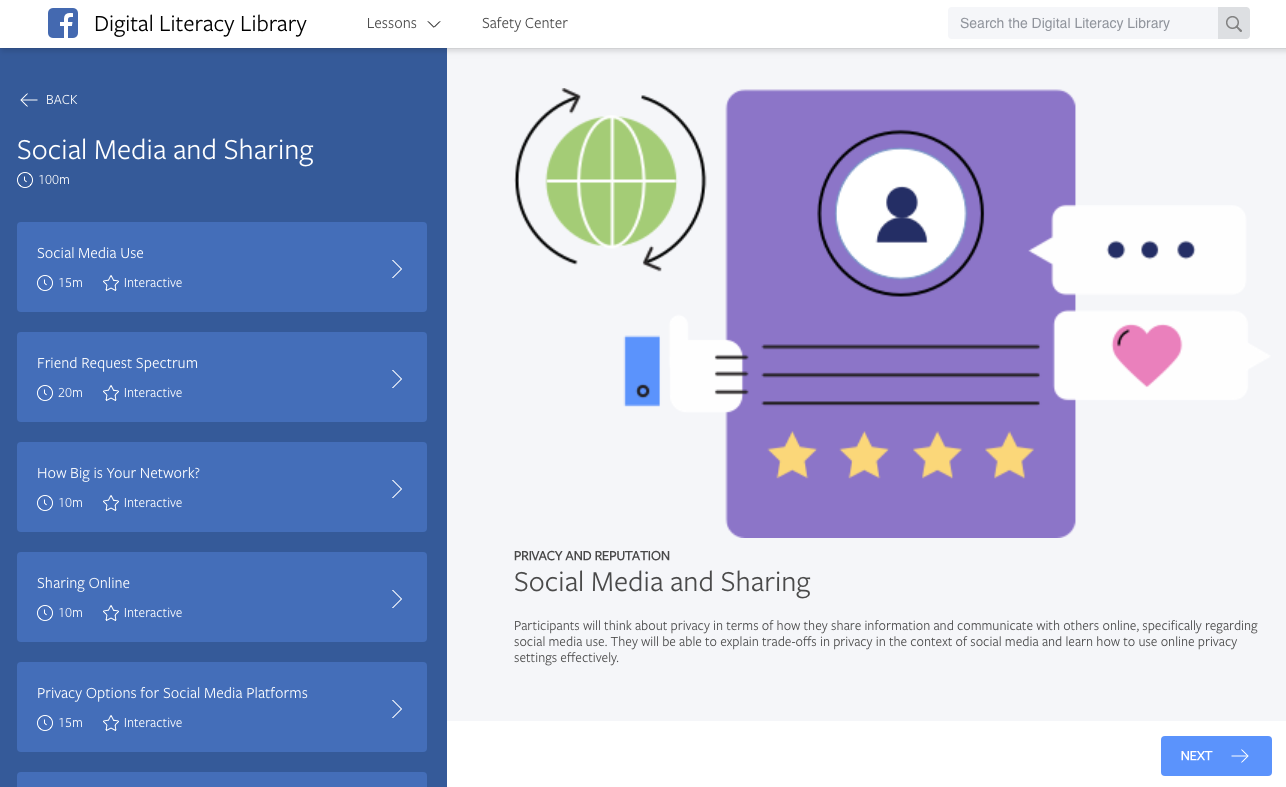 Social Media and Sharing Lesson Plan