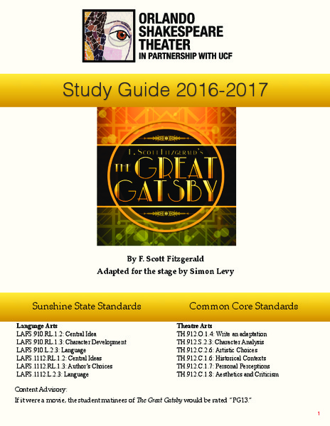 The Great Gatsby: Study Guide Activity