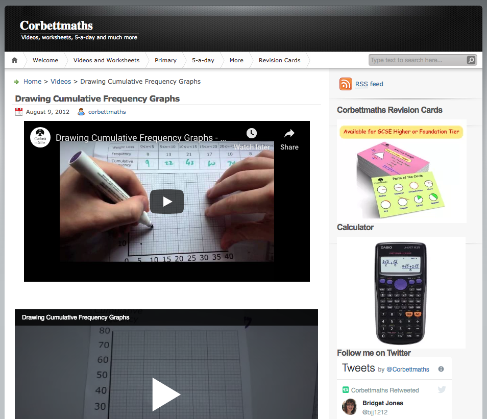 Drawing Cumulative Frequency Graphs Instructional Video