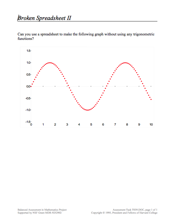 Broken Spreadsheet II Assessment