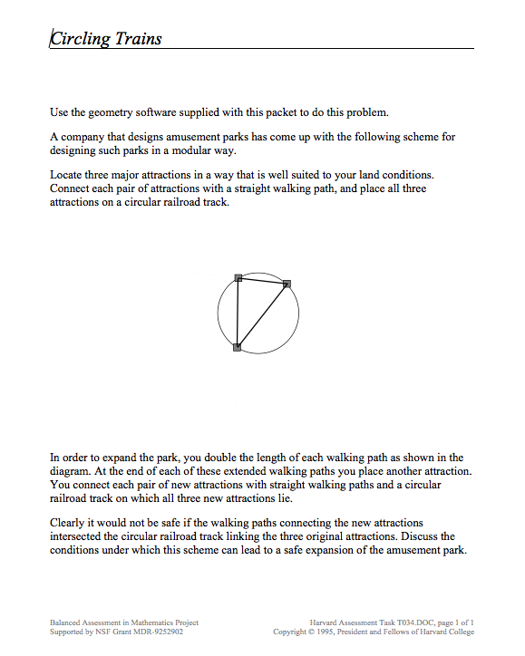 Circling Trains Assessment