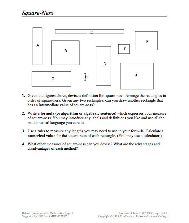 Square-Ness Assessment