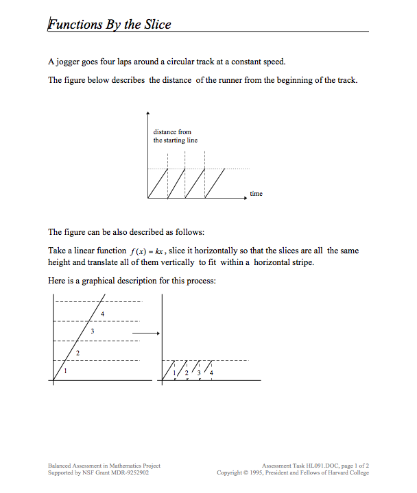 Functions by the Slice Assessment