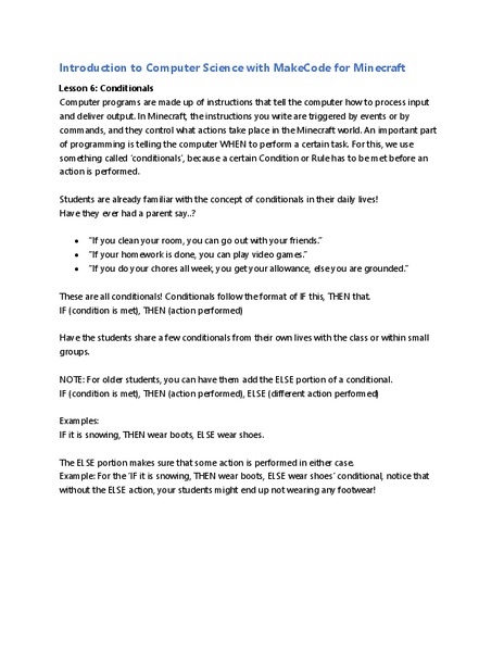 Conditionals Lesson Plan