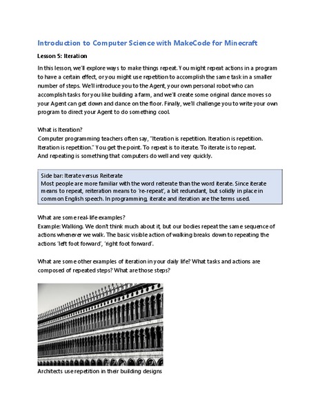 Iteration Lesson Plan