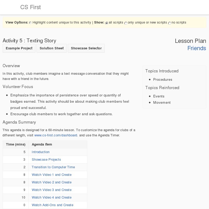 Friends: Texting Story Lesson Plan