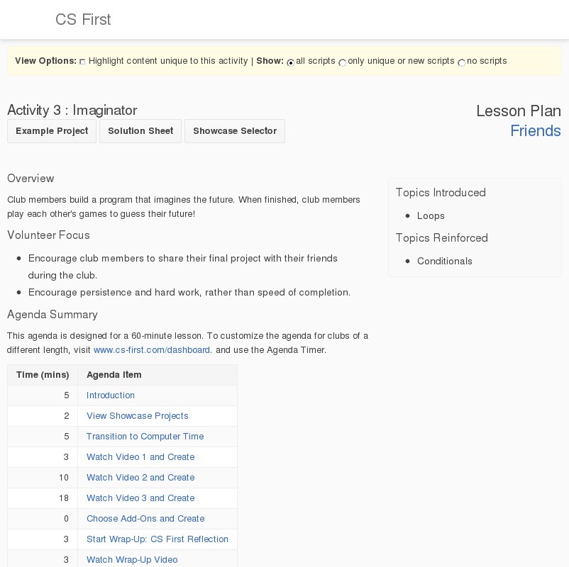 Friends: Imaginator Lesson Plan