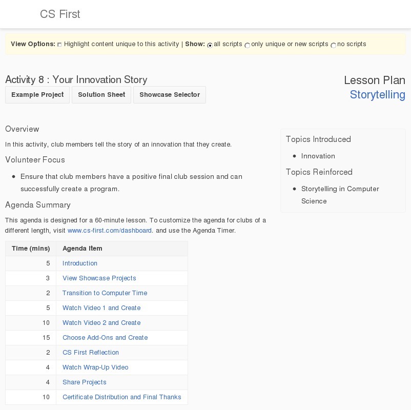 Storytelling: Your Innovation Story Lesson Plan