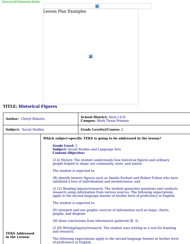 Historical Figures Lesson Plan