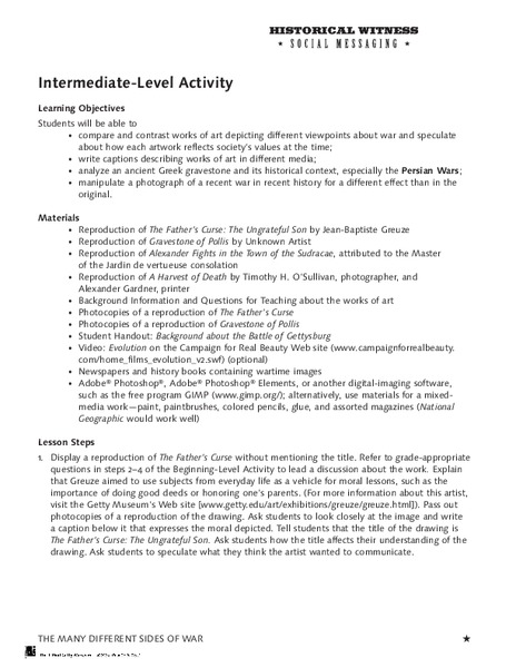 Historical Witness: Social Messaging Lesson Plan