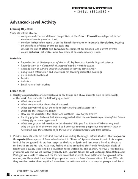 Historical Witness: Social Messaging Lesson Plan