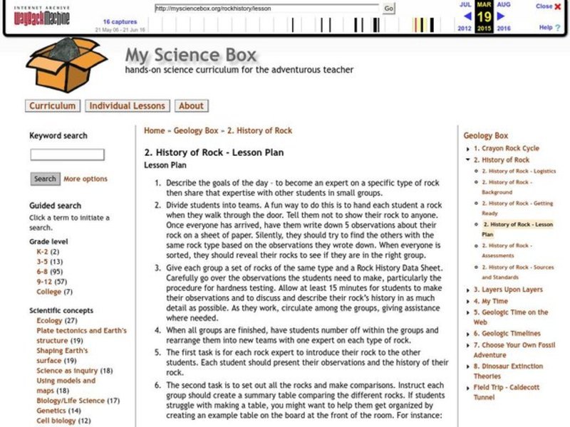 History of Rock Lesson Plan
