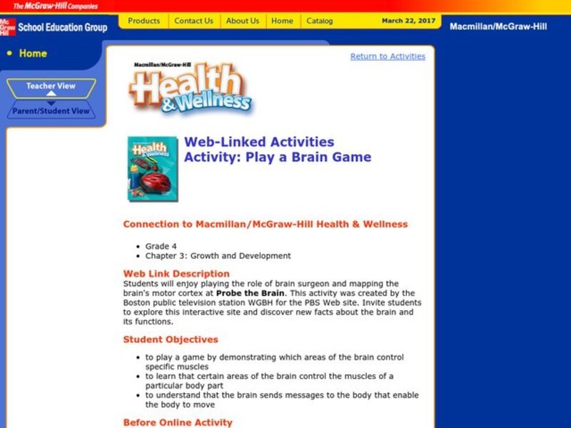 Growth and Development Lesson Plan