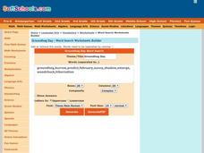 Groundhog Day Word Search Worksheet