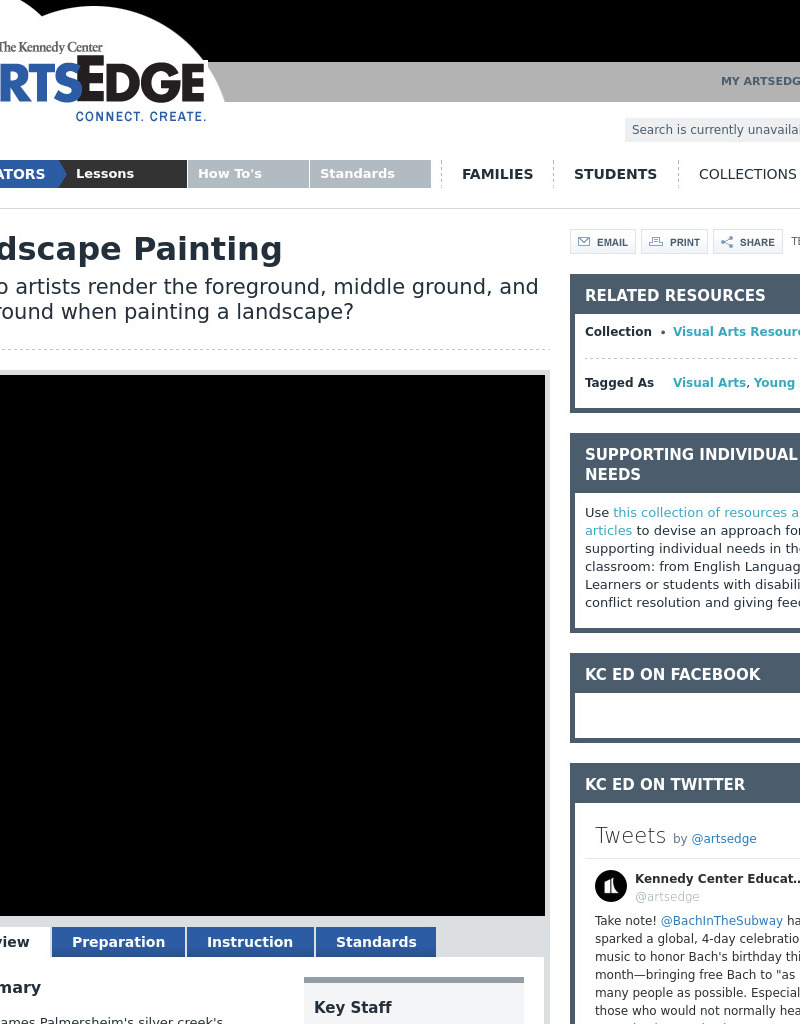 Crafts, From Gallery to Classroom: Landscape Painting with James Palmersheim Lesson Plan