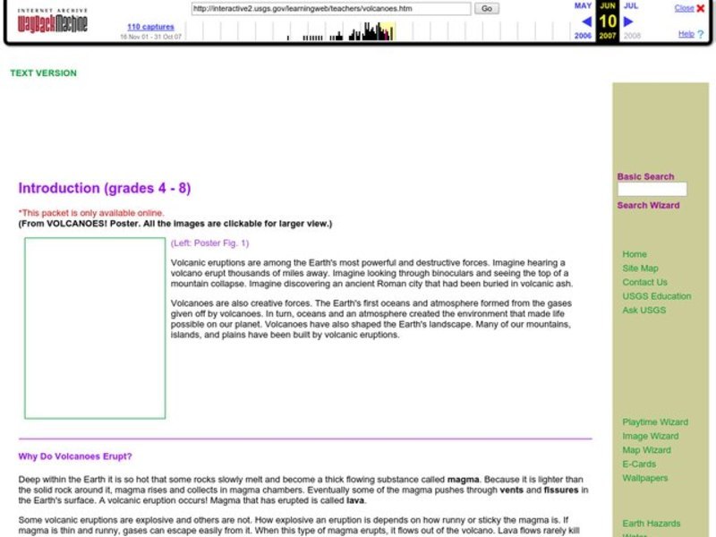 Volcanoes! Lesson Plan