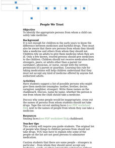 People We Trust Lesson Plan