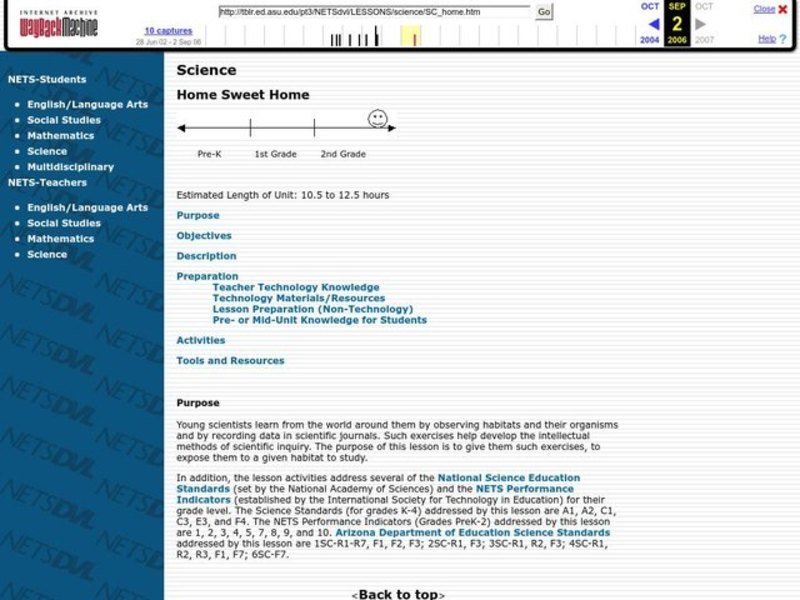 Home Sweet Home Lesson Plan