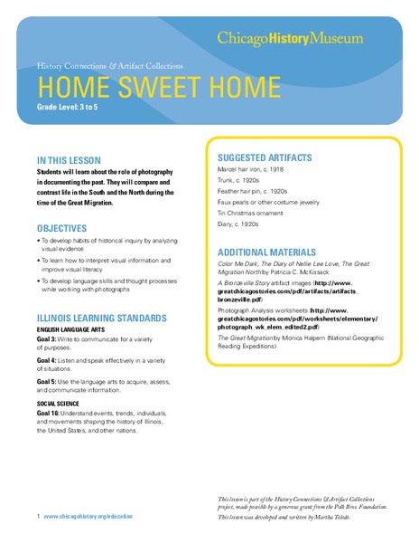 Home Sweet Home Lesson Plan