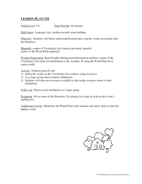 Homelessness Lesson Plan
