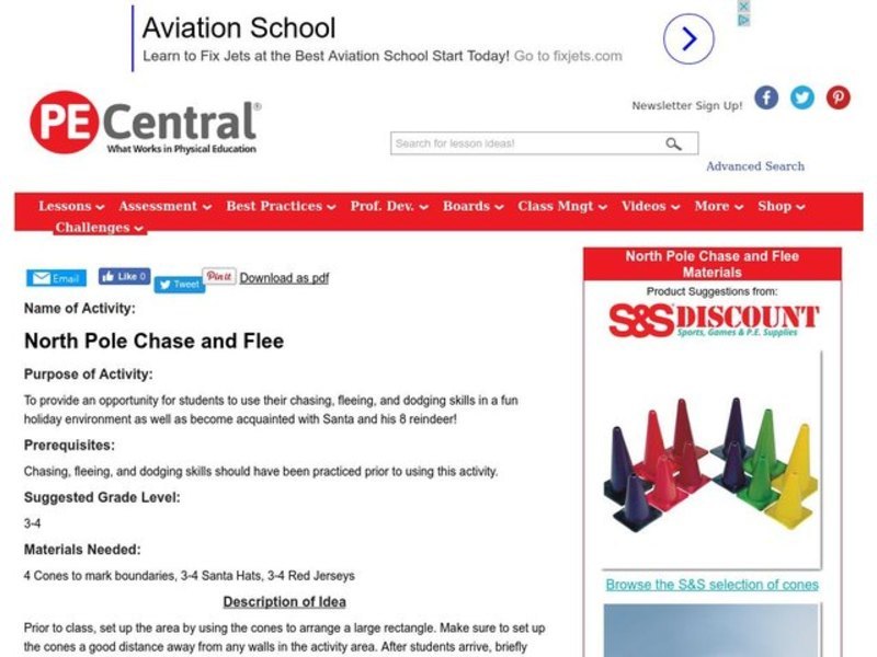 North Pole Chase and Flee Lesson Plan