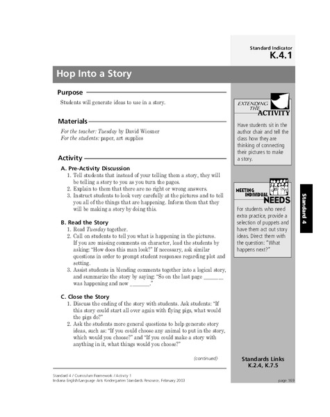 Hop Into A Story Lesson Plan
