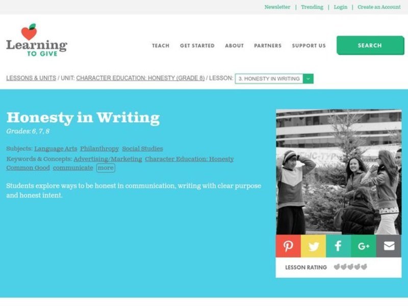 Honesty in Writing Lesson Plan