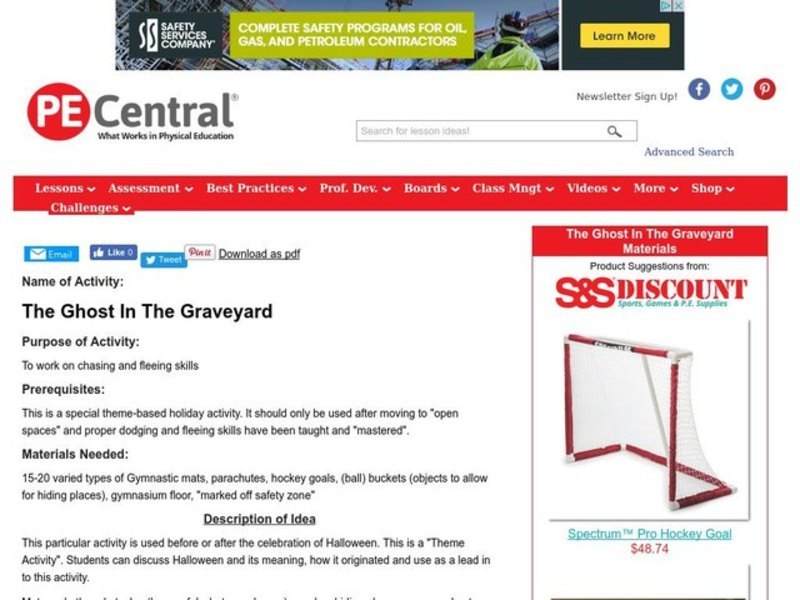 The Ghost In The Graveyard Lesson Plan