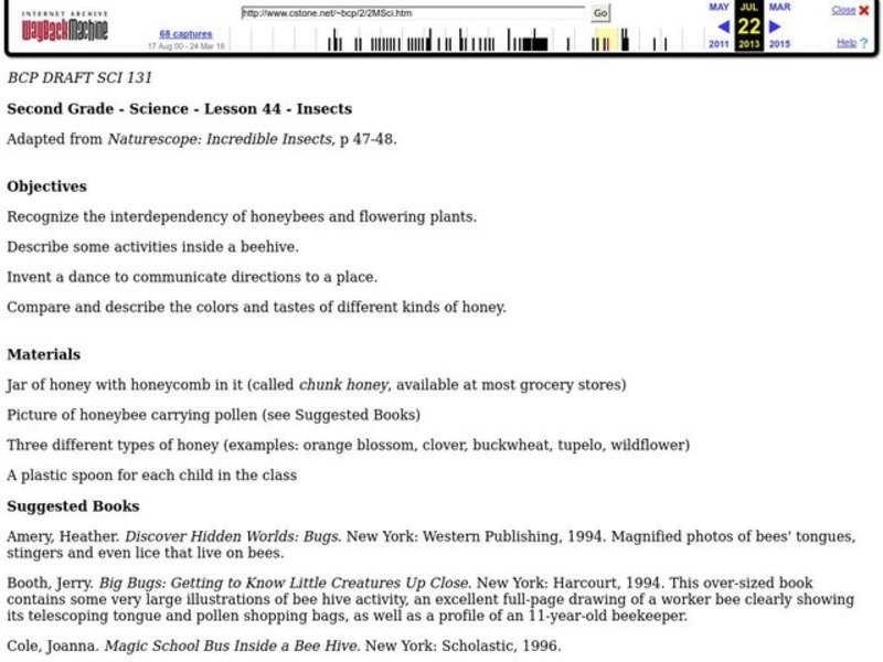 Honeybees Lesson Plan