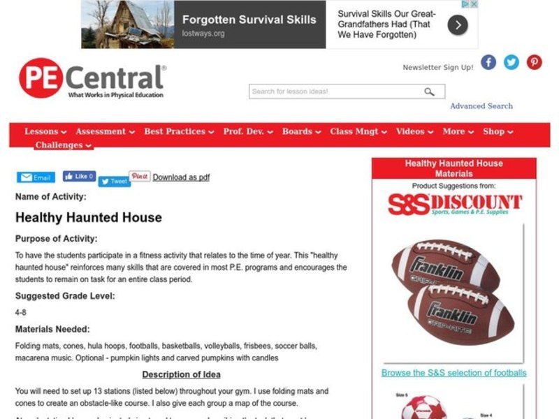 Healthy Haunted House Lesson Plan