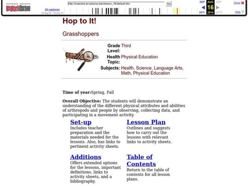 Hop to It! Lesson Plan