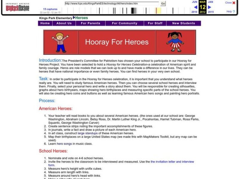 Hooray For Heroes Lesson Plan