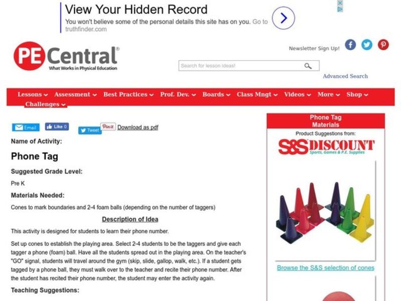 Phone Tag Lesson Plan