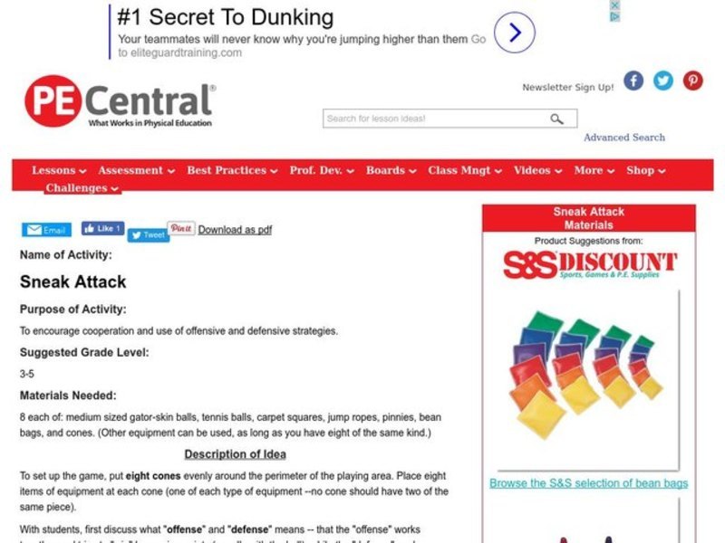 Sneak Attack Lesson Plan