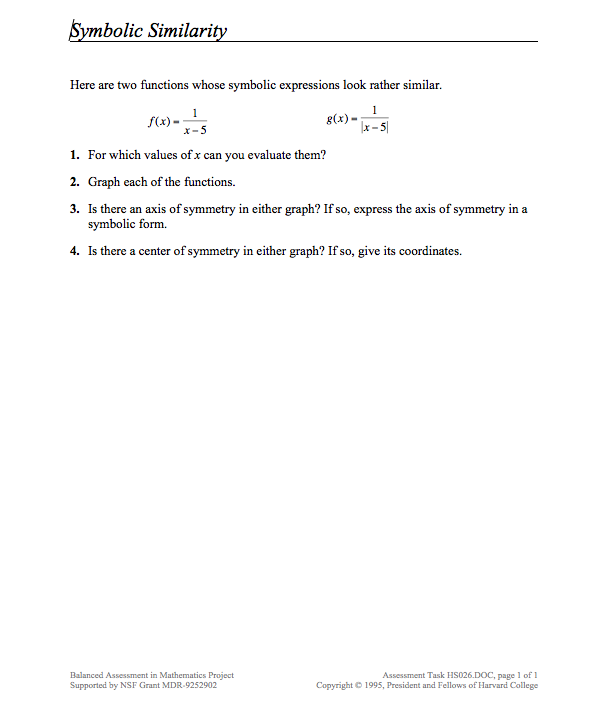 Symbolic Similarity Assessment