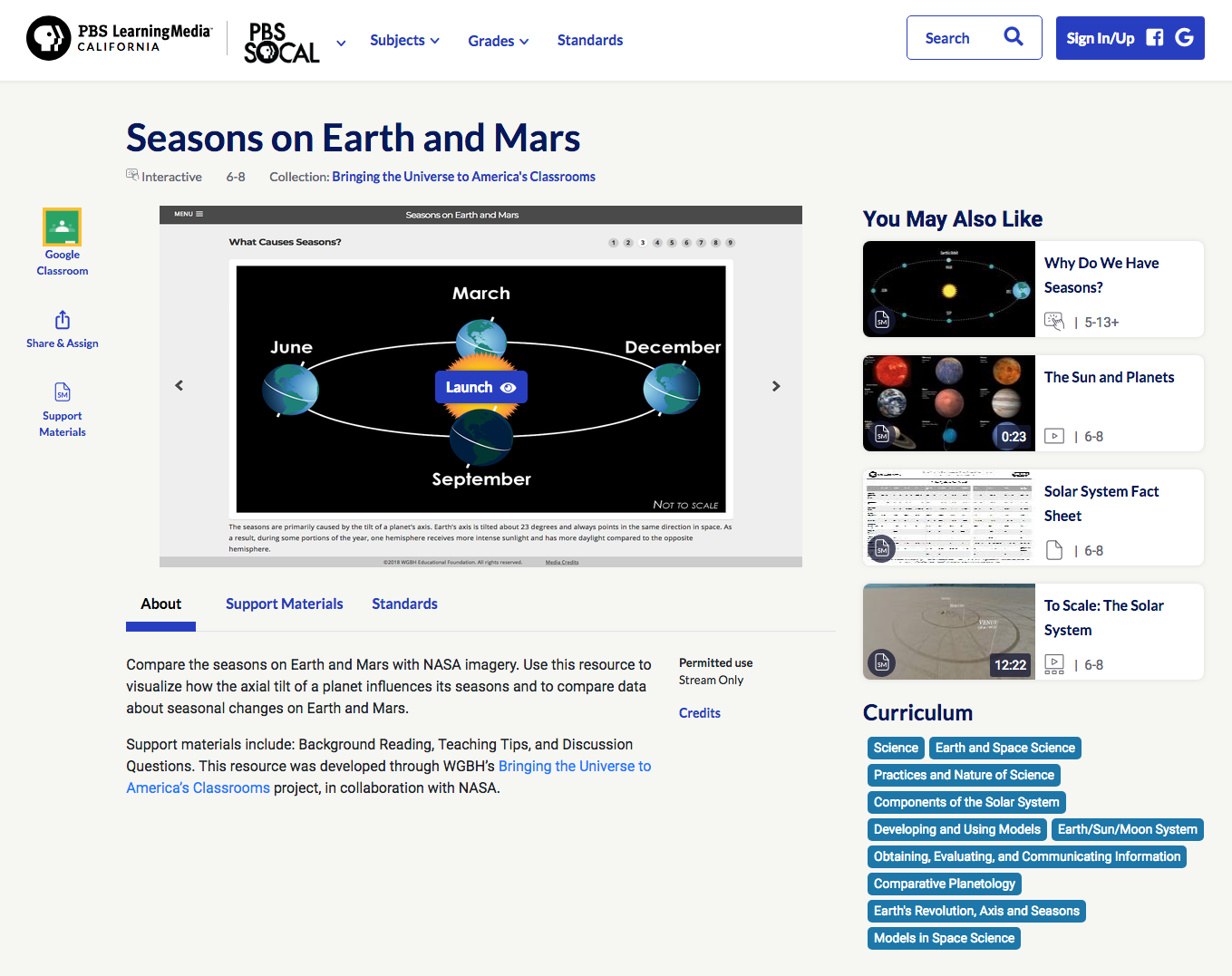 Seasons on Earth and Mars PPT