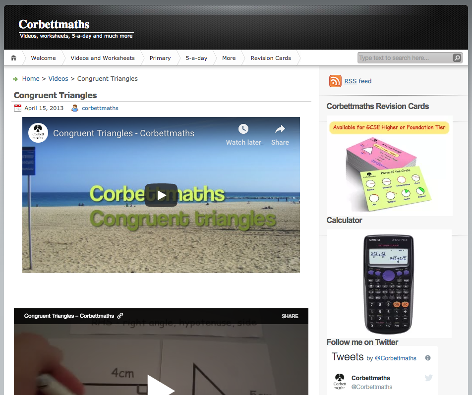Congruent Triangles Instructional Video